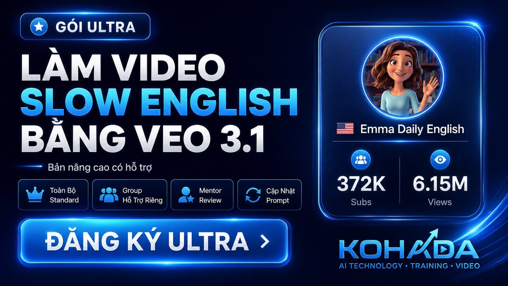 Khoá học Slow English — Gói Ultra Đồng Hành